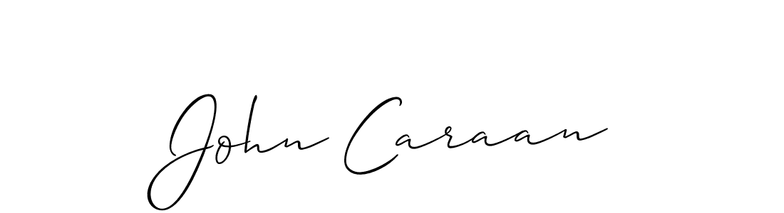 You should practise on your own different ways (Allison_Script) to write your name (John Caraan) in signature. don't let someone else do it for you. John Caraan signature style 2 images and pictures png