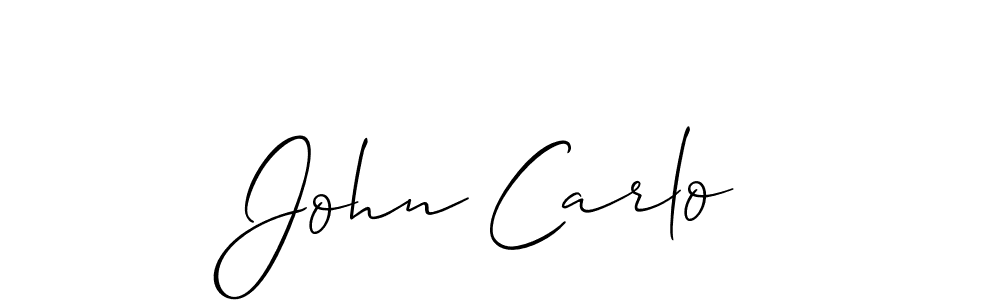 You should practise on your own different ways (Allison_Script) to write your name (John Carlo) in signature. don't let someone else do it for you. John Carlo signature style 2 images and pictures png