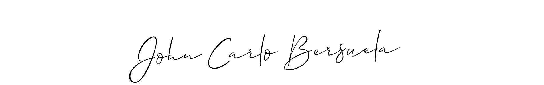 Also we have John Carlo Bersuela name is the best signature style. Create professional handwritten signature collection using Allison_Script autograph style. John Carlo Bersuela signature style 2 images and pictures png