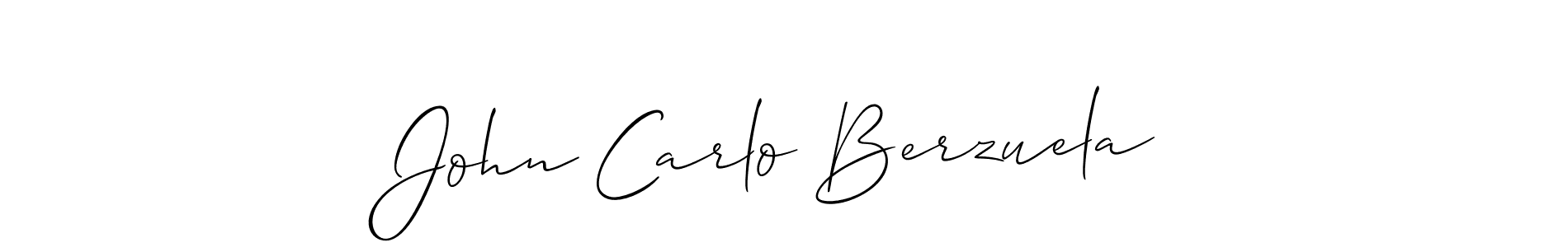 Make a beautiful signature design for name John Carlo Berzuela. With this signature (Allison_Script) style, you can create a handwritten signature for free. John Carlo Berzuela signature style 2 images and pictures png