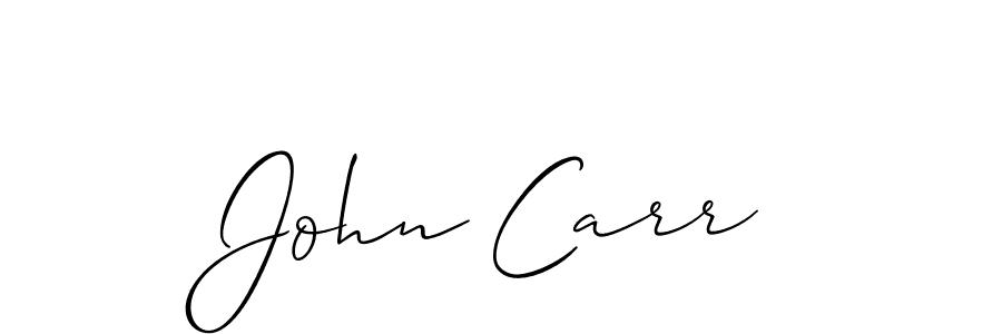 Make a beautiful signature design for name John Carr. With this signature (Allison_Script) style, you can create a handwritten signature for free. John Carr signature style 2 images and pictures png