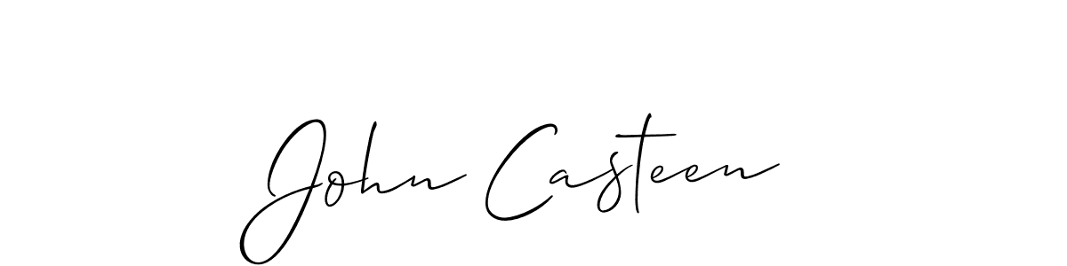 Design your own signature with our free online signature maker. With this signature software, you can create a handwritten (Allison_Script) signature for name John Casteen. John Casteen signature style 2 images and pictures png