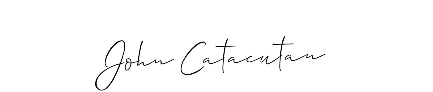 Design your own signature with our free online signature maker. With this signature software, you can create a handwritten (Allison_Script) signature for name John Catacutan. John Catacutan signature style 2 images and pictures png
