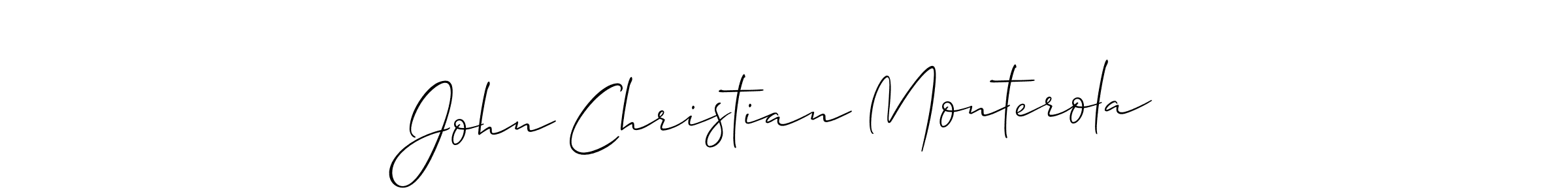 Allison_Script is a professional signature style that is perfect for those who want to add a touch of class to their signature. It is also a great choice for those who want to make their signature more unique. Get John Christian Monterola name to fancy signature for free. John Christian Monterola signature style 2 images and pictures png