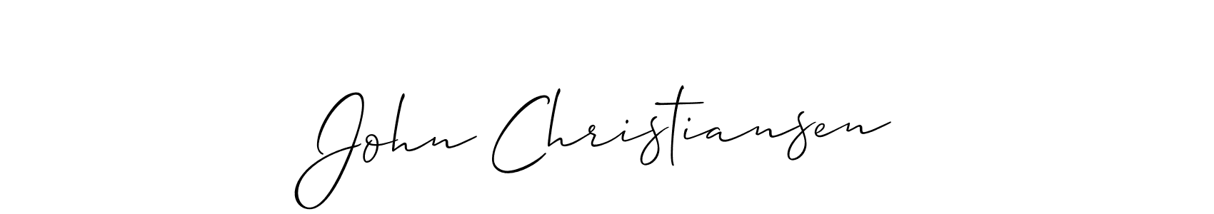John Christiansen stylish signature style. Best Handwritten Sign (Allison_Script) for my name. Handwritten Signature Collection Ideas for my name John Christiansen. John Christiansen signature style 2 images and pictures png