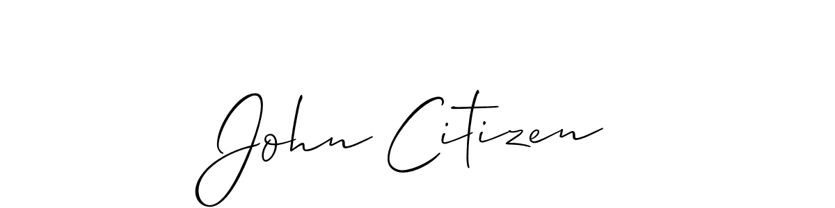 Create a beautiful signature design for name John Citizen. With this signature (Allison_Script) fonts, you can make a handwritten signature for free. John Citizen signature style 2 images and pictures png