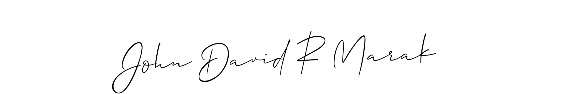 Design your own signature with our free online signature maker. With this signature software, you can create a handwritten (Allison_Script) signature for name John David R Marak. John David R Marak signature style 2 images and pictures png