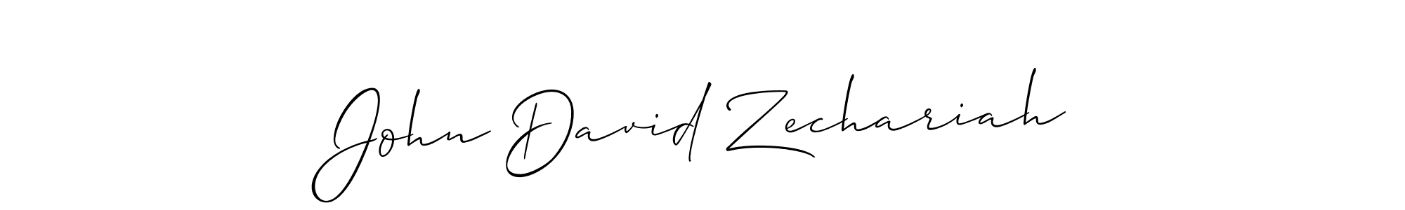 The best way (Allison_Script) to make a short signature is to pick only two or three words in your name. The name John David Zechariah include a total of six letters. For converting this name. John David Zechariah signature style 2 images and pictures png