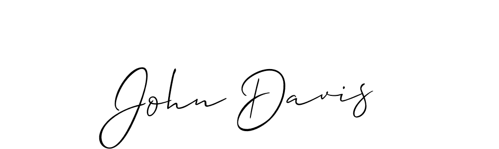 Make a beautiful signature design for name John Davis. With this signature (Allison_Script) style, you can create a handwritten signature for free. John Davis signature style 2 images and pictures png