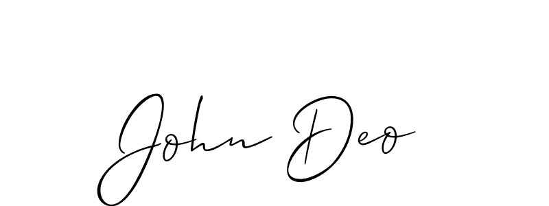 Use a signature maker to create a handwritten signature online. With this signature software, you can design (Allison_Script) your own signature for name John Deo. John Deo signature style 2 images and pictures png
