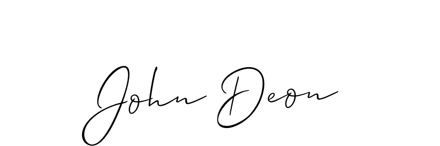Similarly Allison_Script is the best handwritten signature design. Signature creator online .You can use it as an online autograph creator for name John Deon. John Deon signature style 2 images and pictures png