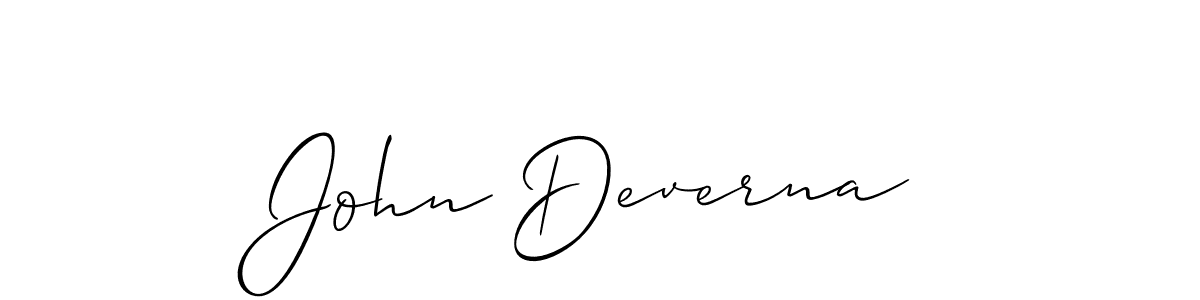 Make a beautiful signature design for name John Deverna. With this signature (Allison_Script) style, you can create a handwritten signature for free. John Deverna signature style 2 images and pictures png