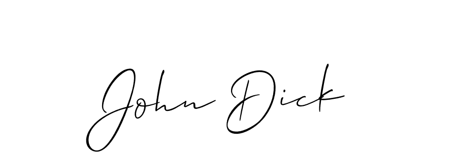 Make a beautiful signature design for name John Dick. With this signature (Allison_Script) style, you can create a handwritten signature for free. John Dick signature style 2 images and pictures png