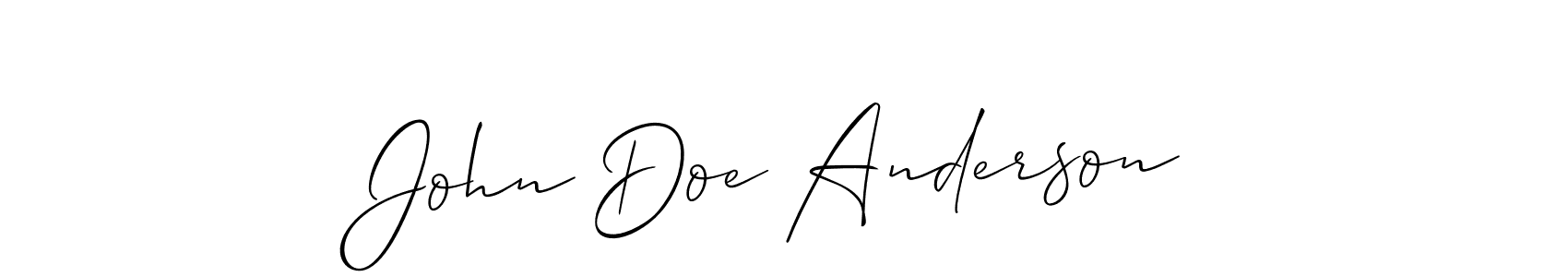 Make a beautiful signature design for name John Doe Anderson. With this signature (Allison_Script) style, you can create a handwritten signature for free. John Doe Anderson signature style 2 images and pictures png