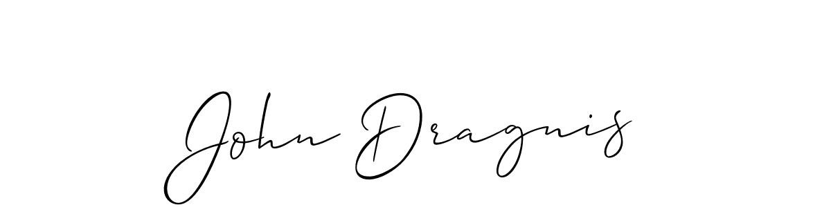 John Dragnis stylish signature style. Best Handwritten Sign (Allison_Script) for my name. Handwritten Signature Collection Ideas for my name John Dragnis. John Dragnis signature style 2 images and pictures png