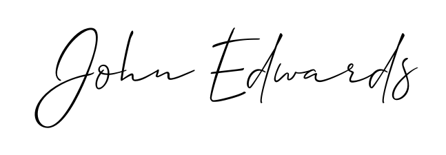 Discover how John Edwards looks in an executive cursive font (Allison_Script). Perfect for legal documents, invoices, and certificates. John Edwards signature style 2 images and pictures png