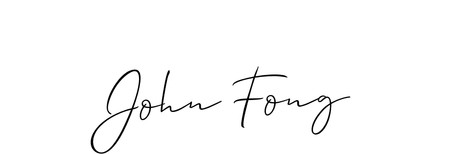 How to make John Fong signature? Allison_Script is a professional autograph style. Create handwritten signature for John Fong name. John Fong signature style 2 images and pictures png