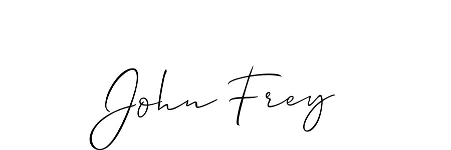 You should practise on your own different ways (Allison_Script) to write your name (John Frey) in signature. don't let someone else do it for you. John Frey signature style 2 images and pictures png