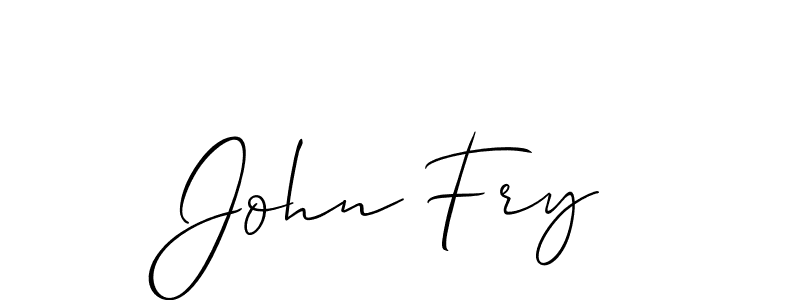 You should practise on your own different ways (Allison_Script) to write your name (John Fry) in signature. don't let someone else do it for you. John Fry signature style 2 images and pictures png