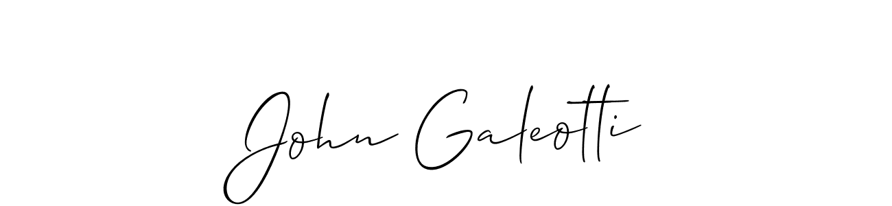 How to Draw John Galeotti signature style? Allison_Script is a latest design signature styles for name John Galeotti. John Galeotti signature style 2 images and pictures png