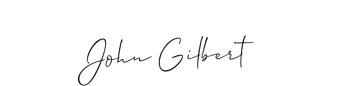 Make a beautiful signature design for name John Gilbert. With this signature (Allison_Script) style, you can create a handwritten signature for free. John Gilbert signature style 2 images and pictures png