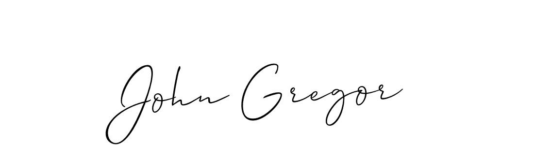 How to make John Gregor name signature. Use Allison_Script style for creating short signs online. This is the latest handwritten sign. John Gregor signature style 2 images and pictures png