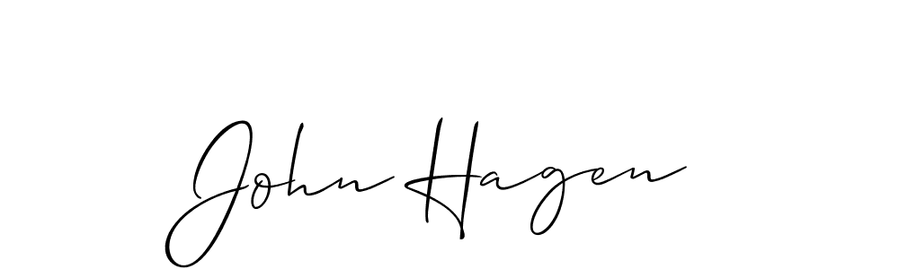 You should practise on your own different ways (Allison_Script) to write your name (John Hagen) in signature. don't let someone else do it for you. John Hagen signature style 2 images and pictures png