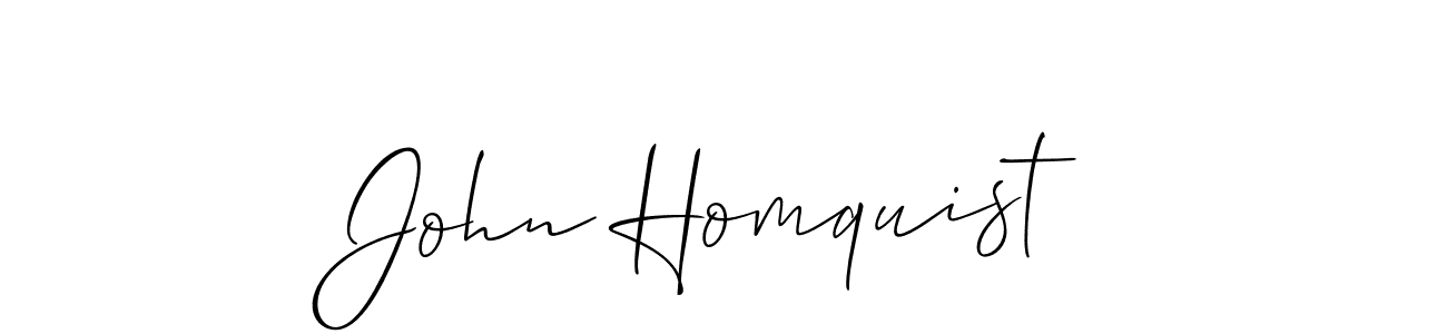 Make a beautiful signature design for name John Homquist. With this signature (Allison_Script) style, you can create a handwritten signature for free. John Homquist signature style 2 images and pictures png
