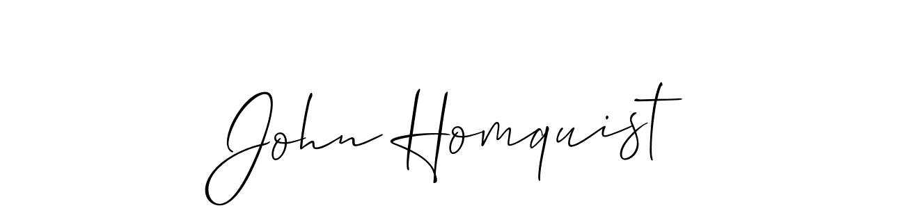 Make a beautiful signature design for name John Homquist. With this signature (Allison_Script) style, you can create a handwritten signature for free. John Homquist signature style 2 images and pictures png