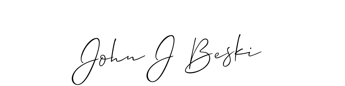 Allison_Script is a professional signature style that is perfect for those who want to add a touch of class to their signature. It is also a great choice for those who want to make their signature more unique. Get John J Beski name to fancy signature for free. John J Beski signature style 2 images and pictures png