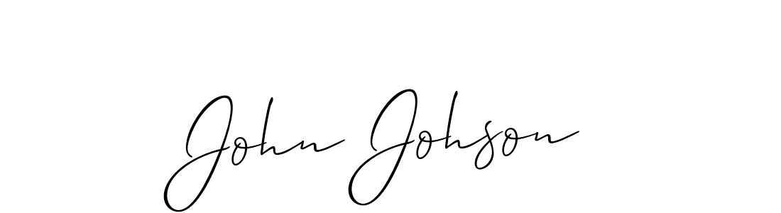 How to make John Johson name signature. Use Allison_Script style for creating short signs online. This is the latest handwritten sign. John Johson signature style 2 images and pictures png