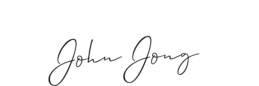 Design your own signature with our free online signature maker. With this signature software, you can create a handwritten (Allison_Script) signature for name John Jong. John Jong signature style 2 images and pictures png
