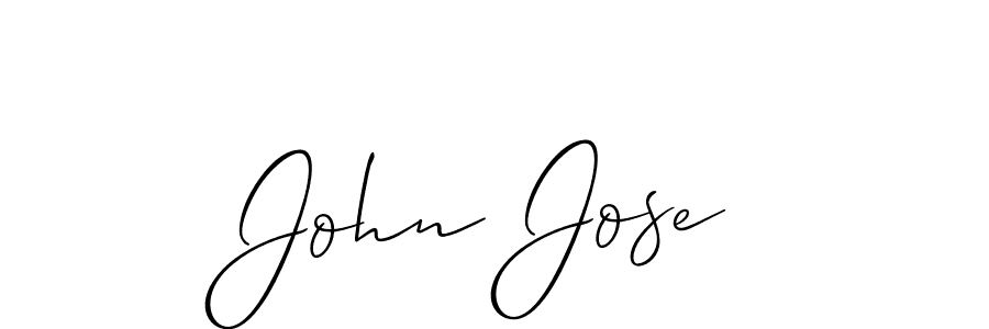 Design your own signature with our free online signature maker. With this signature software, you can create a handwritten (Allison_Script) signature for name John Jose. John Jose signature style 2 images and pictures png