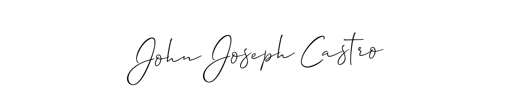 Use a signature maker to create a handwritten signature online. With this signature software, you can design (Allison_Script) your own signature for name John Joseph Castro. John Joseph Castro signature style 2 images and pictures png