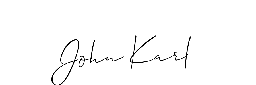 Make a beautiful signature design for name John Karl. With this signature (Allison_Script) style, you can create a handwritten signature for free. John Karl signature style 2 images and pictures png
