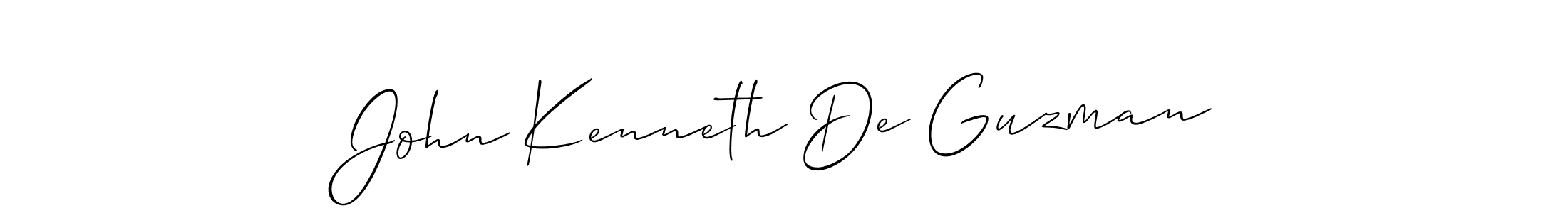 How to make John Kenneth De Guzman signature? Allison_Script is a professional autograph style. Create handwritten signature for John Kenneth De Guzman name. John Kenneth De Guzman signature style 2 images and pictures png
