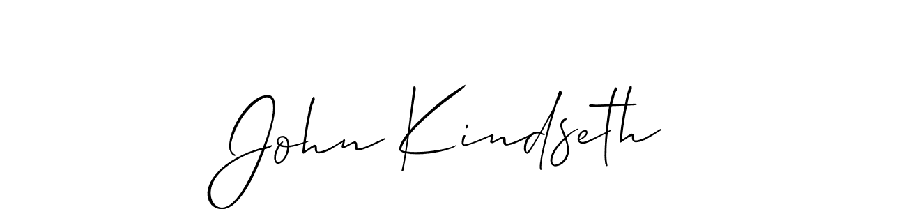 How to make John Kindseth name signature. Use Allison_Script style for creating short signs online. This is the latest handwritten sign. John Kindseth signature style 2 images and pictures png