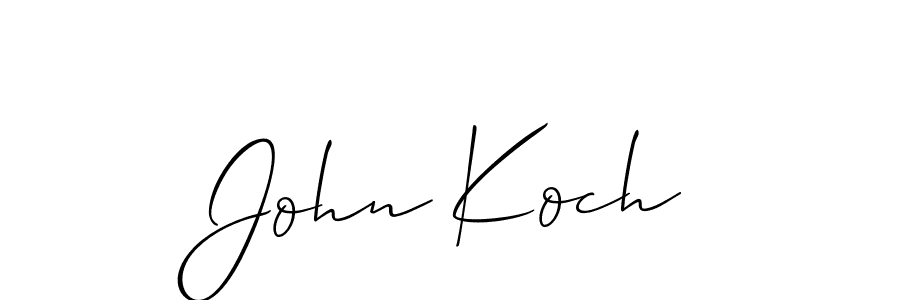 Best and Professional Signature Style for John Koch. Allison_Script Best Signature Style Collection. John Koch signature style 2 images and pictures png