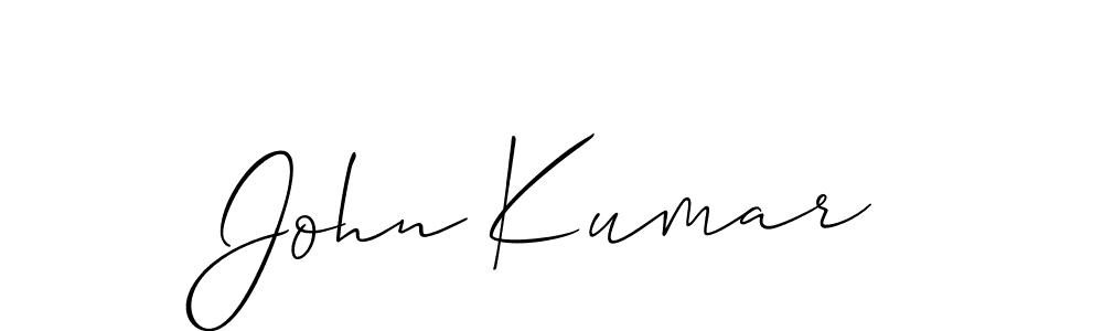 Create a beautiful signature design for name John Kumar. With this signature (Allison_Script) fonts, you can make a handwritten signature for free. John Kumar signature style 2 images and pictures png