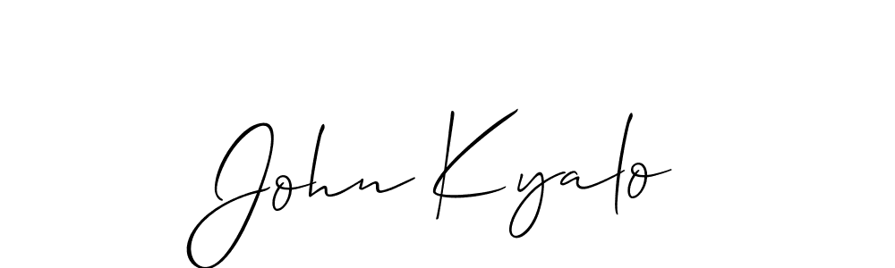 Allison_Script is a professional signature style that is perfect for those who want to add a touch of class to their signature. It is also a great choice for those who want to make their signature more unique. Get John Kyalo name to fancy signature for free. John Kyalo signature style 2 images and pictures png