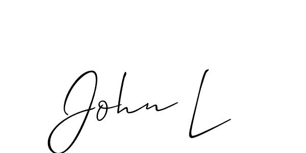 How to Draw John L signature style? Allison_Script is a latest design signature styles for name John L. John L signature style 2 images and pictures png