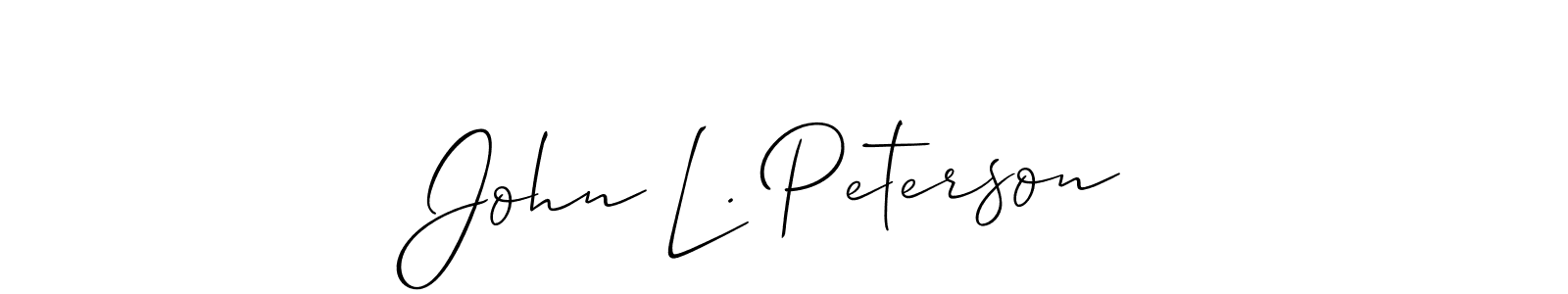 How to Draw John L. Peterson signature style? Allison_Script is a latest design signature styles for name John L. Peterson. John L. Peterson signature style 2 images and pictures png