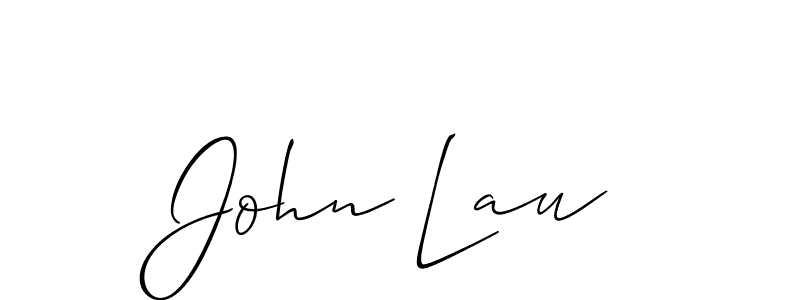 How to make John Lau signature? Allison_Script is a professional autograph style. Create handwritten signature for John Lau name. John Lau signature style 2 images and pictures png