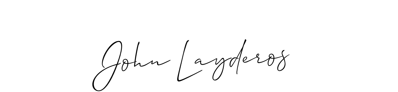 How to Draw John Layderos signature style? Allison_Script is a latest design signature styles for name John Layderos. John Layderos signature style 2 images and pictures png