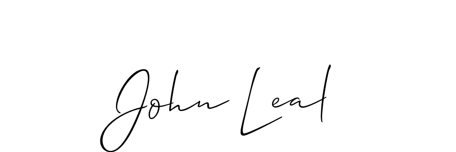 Make a beautiful signature design for name John Leal. With this signature (Allison_Script) style, you can create a handwritten signature for free. John Leal signature style 2 images and pictures png