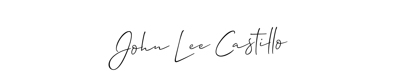 Use a signature maker to create a handwritten signature online. With this signature software, you can design (Allison_Script) your own signature for name John Lee Castillo. John Lee Castillo signature style 2 images and pictures png