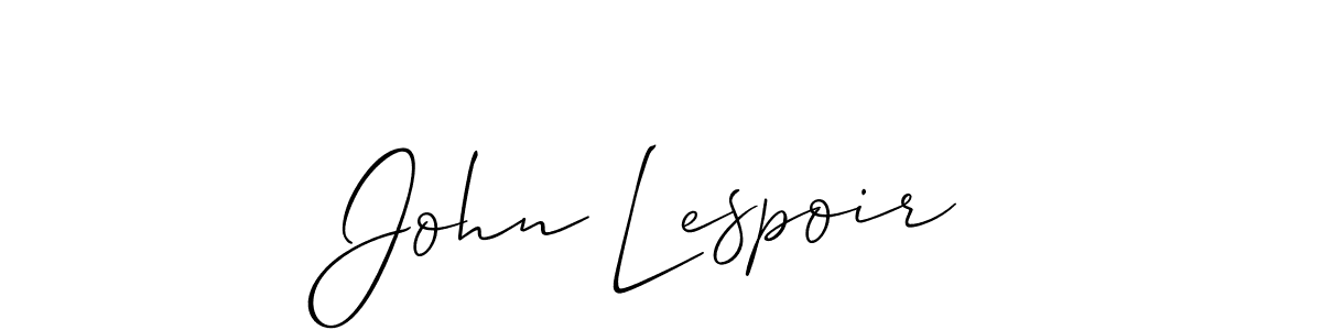 Allison_Script is a professional signature style that is perfect for those who want to add a touch of class to their signature. It is also a great choice for those who want to make their signature more unique. Get John Lespoir name to fancy signature for free. John Lespoir signature style 2 images and pictures png