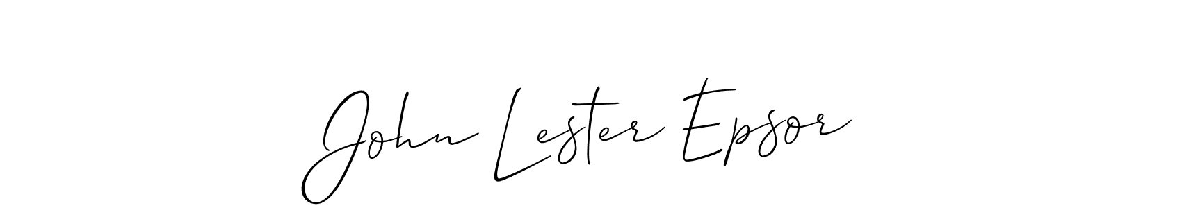 Design your own signature with our free online signature maker. With this signature software, you can create a handwritten (Allison_Script) signature for name John Lester Epsor. John Lester Epsor signature style 2 images and pictures png