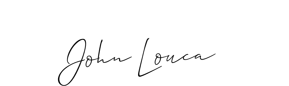 It looks lik you need a new signature style for name John Louca. Design unique handwritten (Allison_Script) signature with our free signature maker in just a few clicks. John Louca signature style 2 images and pictures png