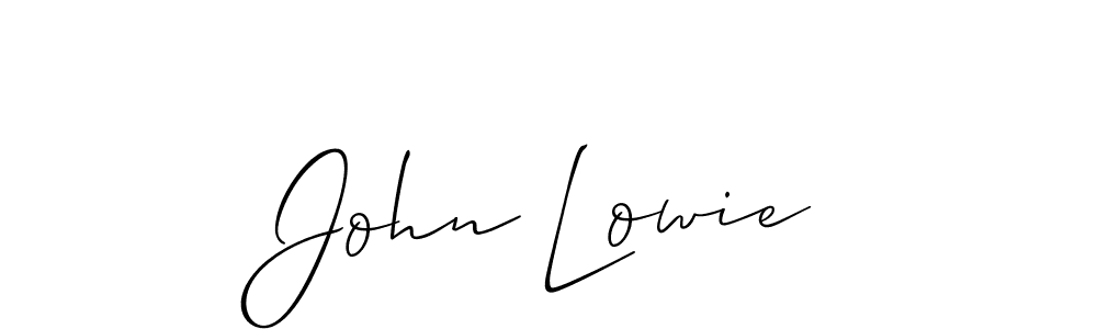 Make a beautiful signature design for name John Lowie. With this signature (Allison_Script) style, you can create a handwritten signature for free. John Lowie signature style 2 images and pictures png